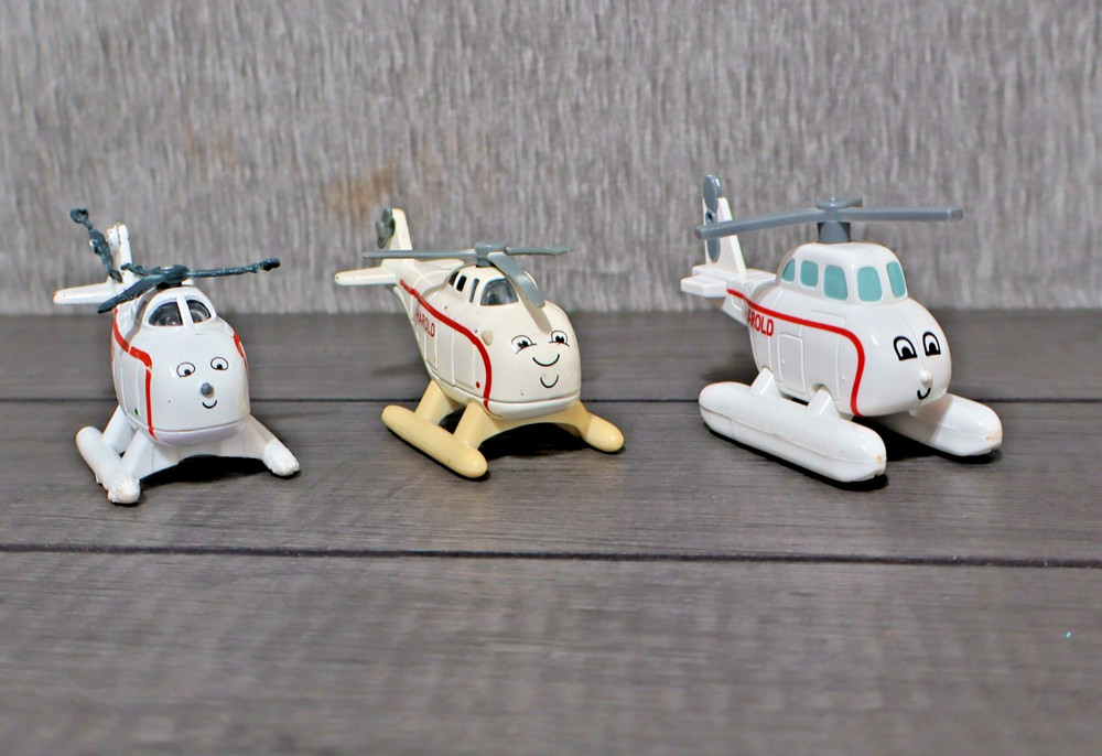 Harold the Helicopter Vtg Gullane Allcroft Die-cast Plastic Lot Of 3