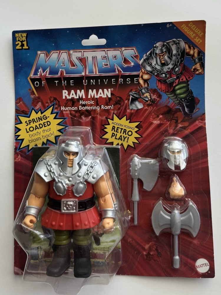 Masters of the Universe Deluxe Ram-Man Mattel Action Figure 🟡