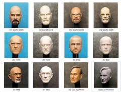 BREAKING BAD COLLECTION – Custom resin head sculpt headcast DIY, YOU CHOOSE