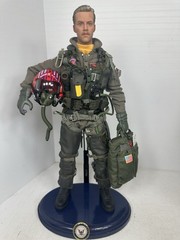 1/6 US NAVY F-14 “TOP GUN” GOOSE ANTHONY EDWARDS TOMCAT FIGHTER PILOT +STAND