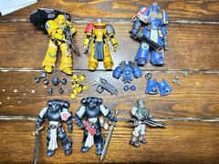 Joytoy Warhammer 40K Lot Imperial Fists Guard Black Templars Cadian Titus Marine