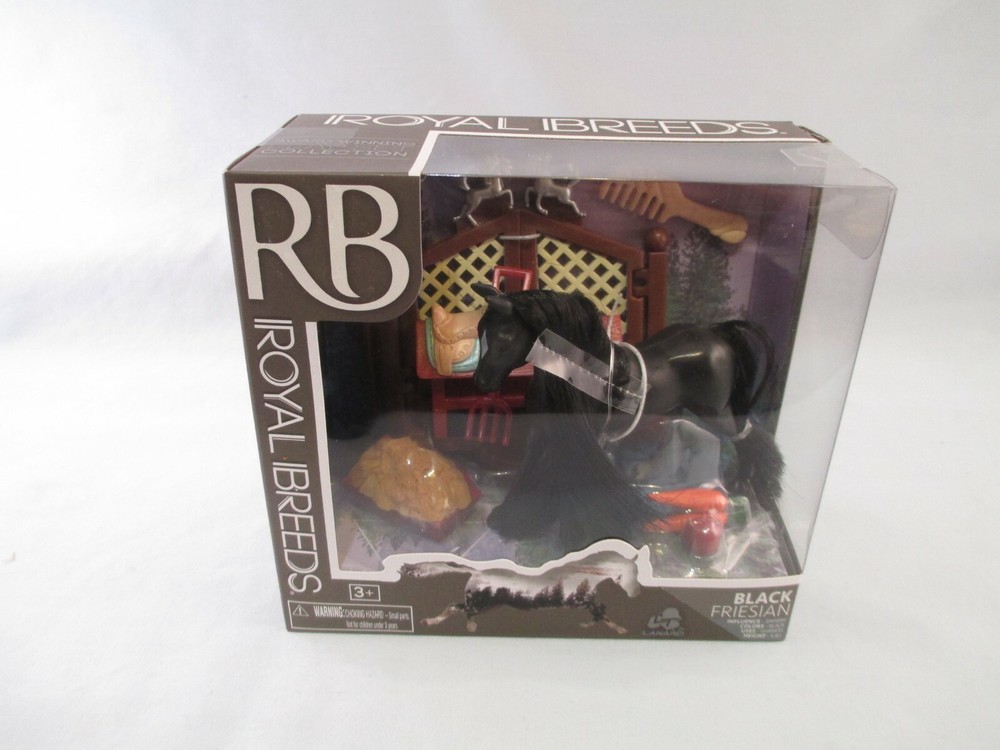 Lanard Toys Royal Breeds Black Friesian Horses 85105 Play Set NEW
