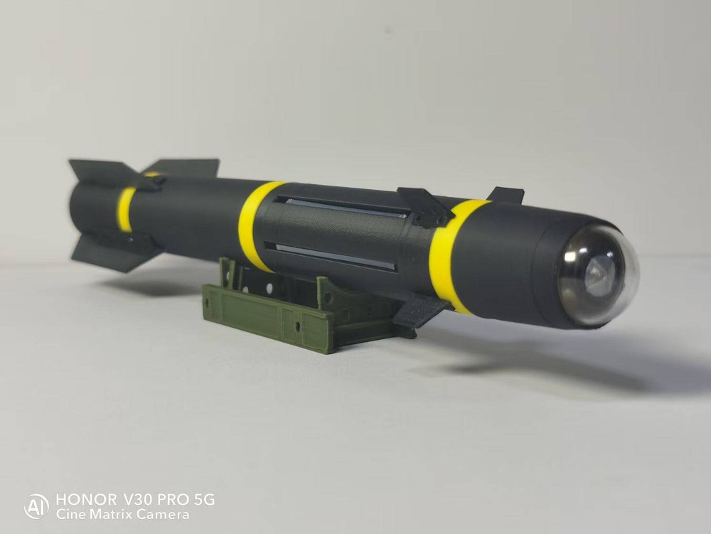 US Army AGM114 Hell fire missile Model+BASE Teaching Aid Prop Desk Ornament 40cm