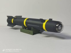 US Army AGM114 Hell fire missile Model+BASE Teaching Aid Prop Desk Ornament 40cm