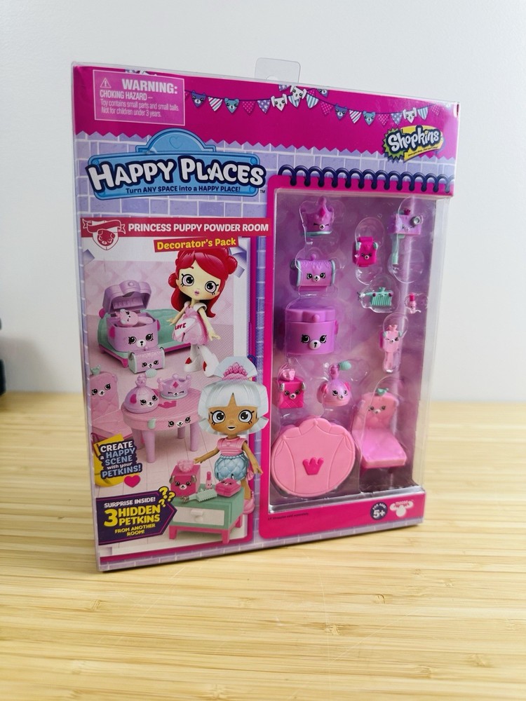Shopkins Shoppie Happy Places Decorator’s Pack PRINCESS PUPPY POWDER ROOM 56476