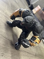 Black Gorilla Action Figure Toy Gold Armor Chains Red Eyes 7″ Collectible