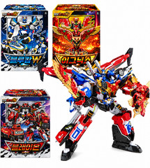 Metal Cardbot W Grand Blue Leon Transforming Robot Toy Blaion Blue Cop W Ignix