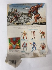 Vintage 1982 MOTU Beast Man Action Figure w/ Weapon, Partial Card Back