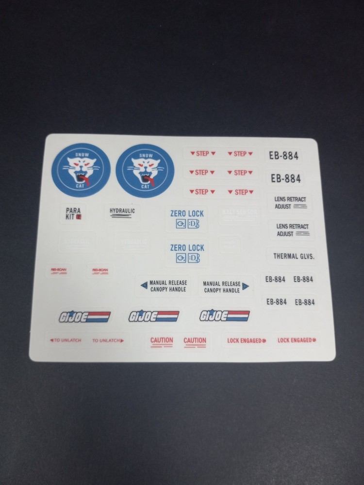 Gi Joe / Cobra Sticker Sheets NEW ! you pick, multi listing, Buy More & Save !