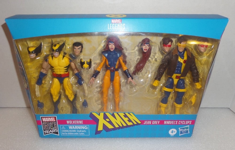 Marvel Legends 80 Years X-Men Cyclops Jean Grey Wolverine 3 Pack New