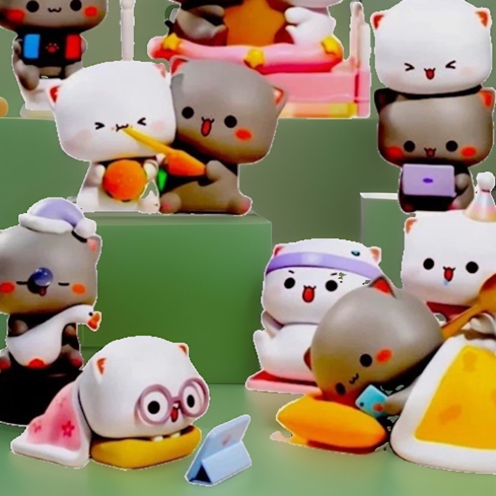 MITAO CAT Peach Lucky Cat Couples Collectible Figure Season 4