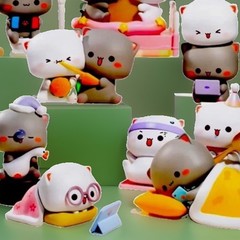 MITAO CAT Peach Lucky Cat Couples Collectible Figure Season 4