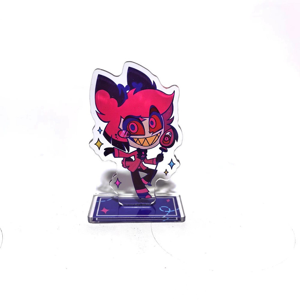 8CM Hazbin Hotel Alastor Husk Acrylic Stand Figure Desktop Display Anime Toy