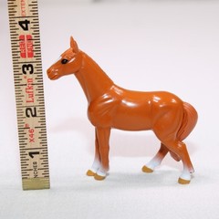 Horse Animal Toy Light Brown Mare PVC Action Figure 3.5″ Unbranded