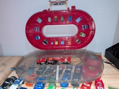 Disney Pixar Cars Die-Cast Model Lot of 34 + 11 Plastic + Carrying Case Mattel