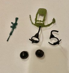 GI Joe ARAH 1984 HALO Jumper RIPCORD Parts Parachute Oxygen Mask Helmets Rifle