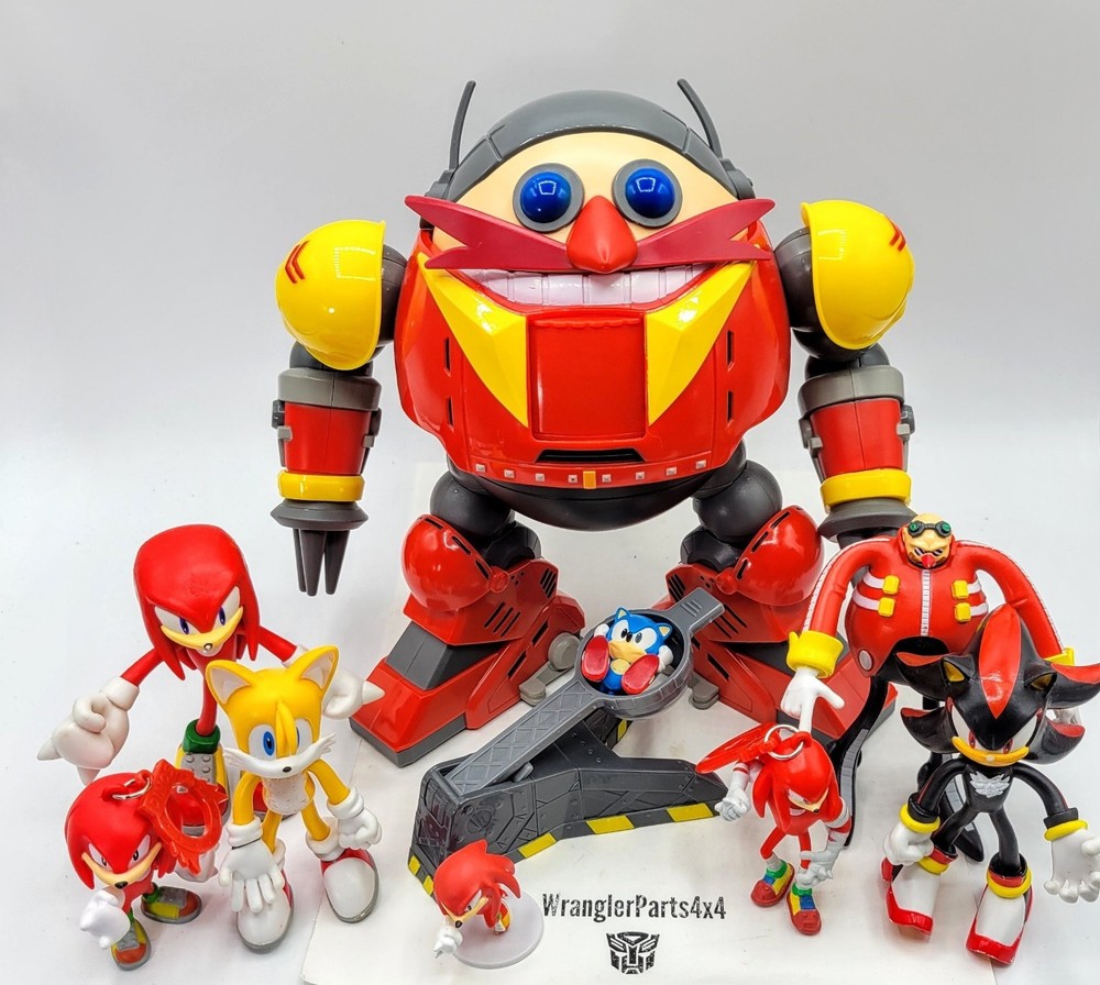 Jakks Pacific 30th Giant Eggman Robot Battle Set Complete 4″ Knuckles Shadow Lot