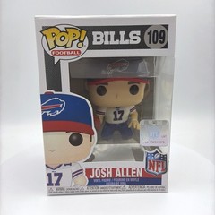 Funko Pop Josh Allen Vinyl Figure NFL Buffalo Bills 109 Blue White Excellent