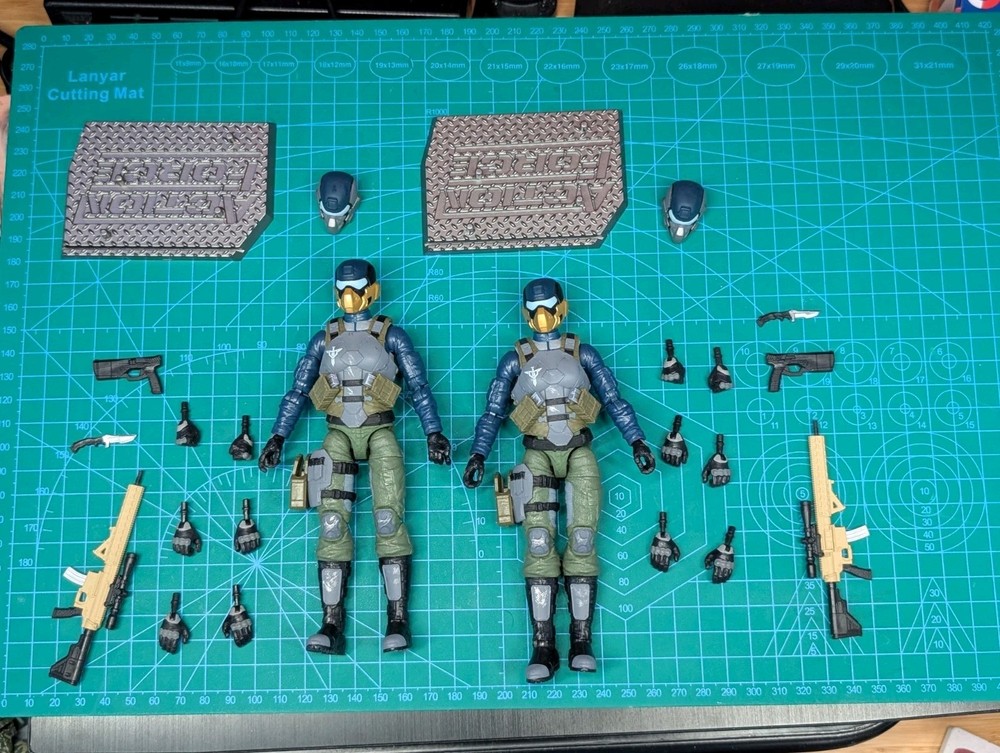 Valaverse Action Force Steel Brigade Version 2 Female Loose Complete x 2 Lot