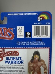 WWE LJN Mattel ULTIMATE WARRIOR Black Card Backing / LJN Cardboard Card
