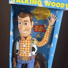 PULL-STRING TALKING WOODY VINTAGE ACTION FIGURE THINKWAY DISNEY NEW PIXAR VTG