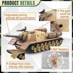 U.S Army Tank and Army Men Toys Playset, 2pc US Tank-1 Models with 10pc Toy