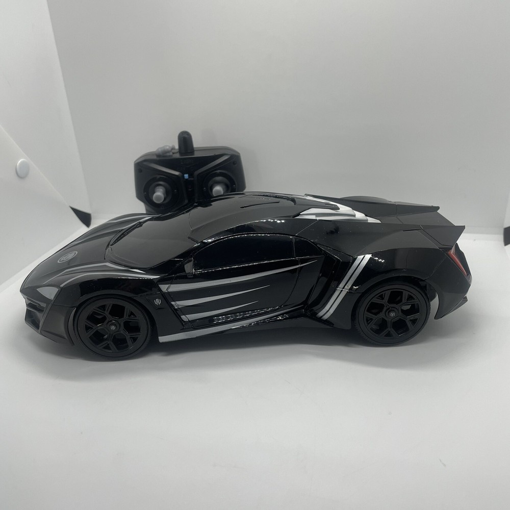MARVEL TURBO BOOST BLACK PANTHER REMOTE CONTROL CAR ! HYPER-SPORT JADA TOYS 11×5