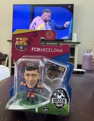 SoccerStarz Neymar Jr FC Barcelona Plastic Figure w/ Top Trumps Card NIB