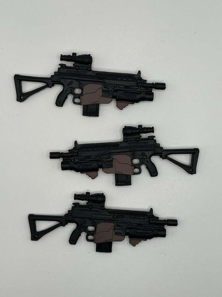 GIJoe Classified Series Retro Viper Machine Gun Lot Of 3 – Fodder 1/12 Scale