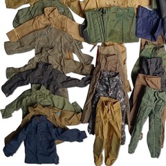 50 Pcs 1/6 Scale Camo Military Clothes, Pants & Bag Accessories for 12″ Action F