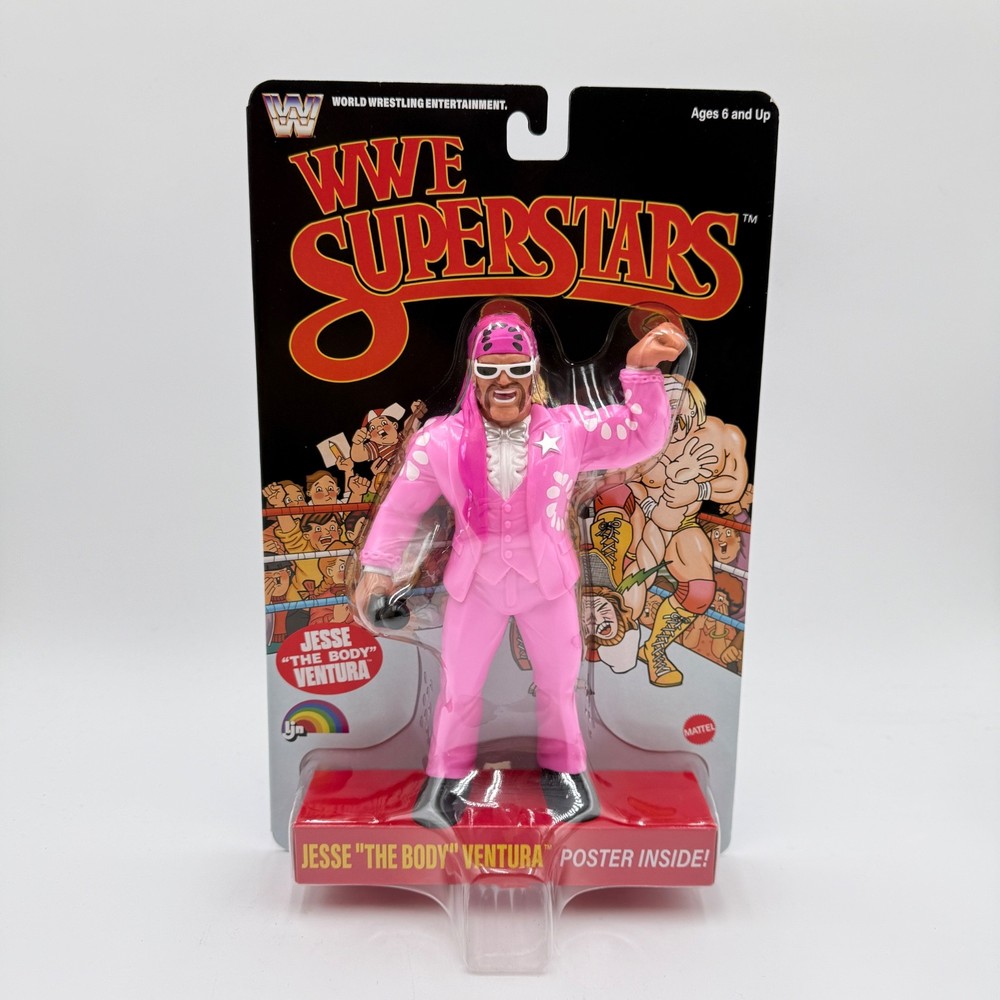 LJN WWE Jesse Body Ventura Black Card Chase MOC Target Exclusive Mattel