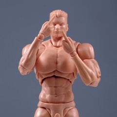 Romankey X COWL 1/12 Male Action Figure Joint Body Doll 6in Yellow Model w/Head