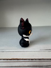 Warrior Cats Tallstar Series 6 PVC Mini Figure Black White Yellow Eyes Toy