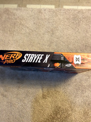 Nerf Pro Stryfe X Dart Blaster: Battery, 30 HL Darts, Magazine, Glass & Charger.