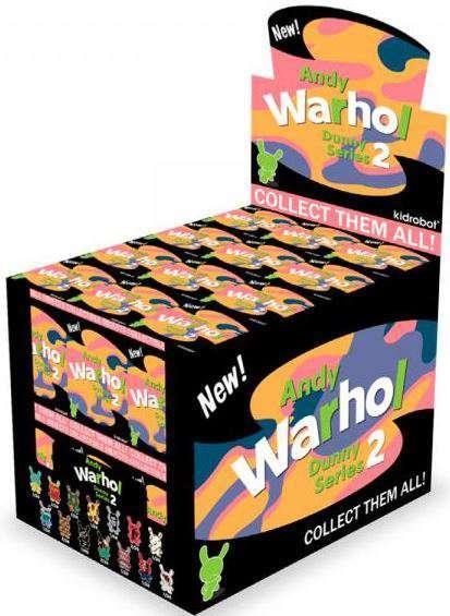 FULL CASE OF 24 ANDY WARHOL DUNNY SERIES 2 DESIGNER VINYL FIGURES BY KIDROBOT