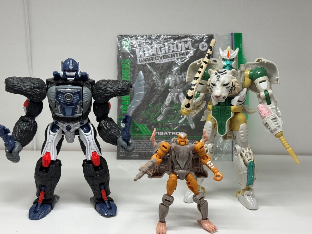 Hasbro Transformers War For Cybertron Kingdom Optimus Primal Rattrap Tigatron