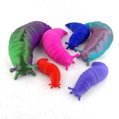 3D Printed Articulated Fidget Slug Toy Stress Relief Desk Gadget Gift for Adults