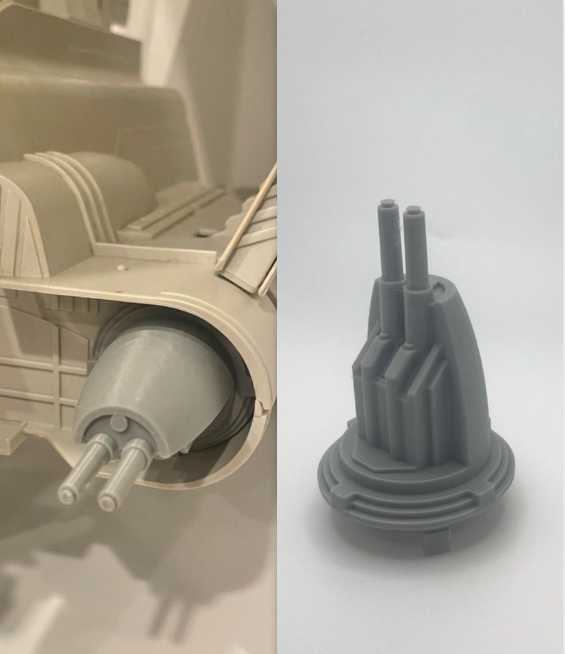 Vintage Star Wars Kenner Imperial Shuttle Front Cannon Repro Part 1983 1X