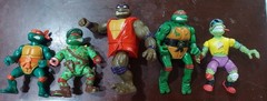 Lot of 5 Vintage 90s Playmates TMNT Teenage Mutant Ninja Turtles Figures (READ)