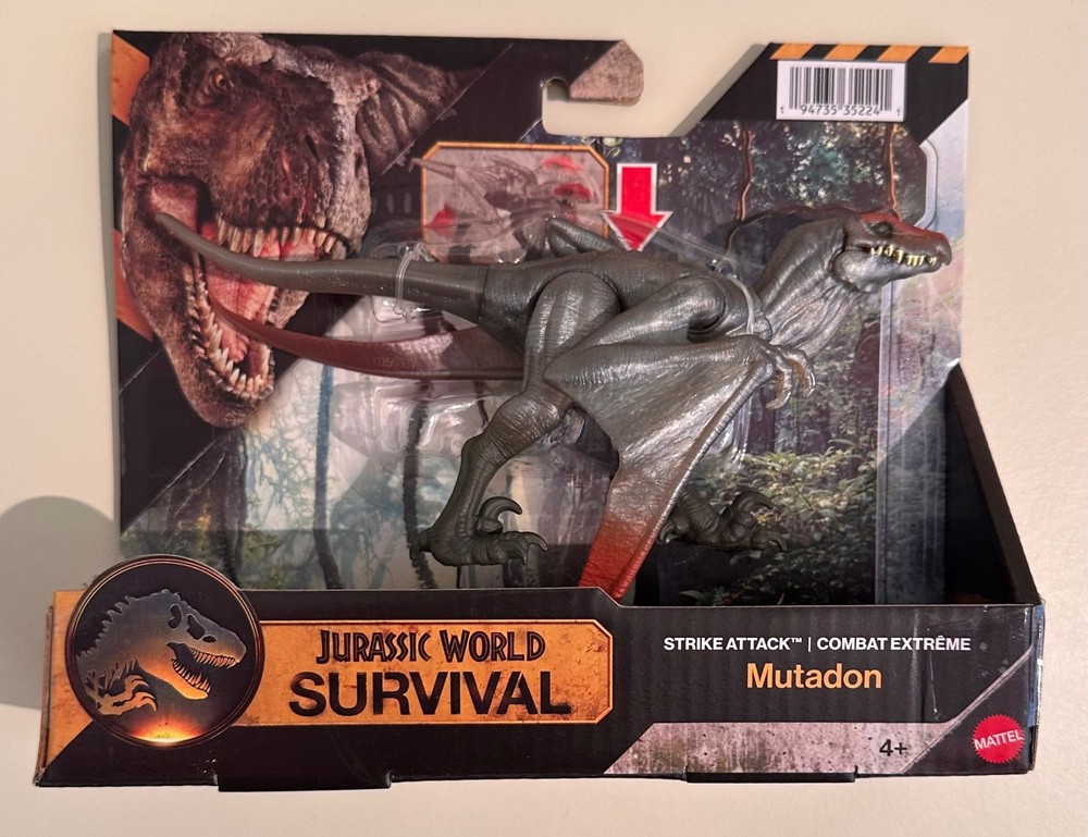 NIB Mattel Jurassic World Survival Strike Attack Mutadon Dinosaur Figure Toy