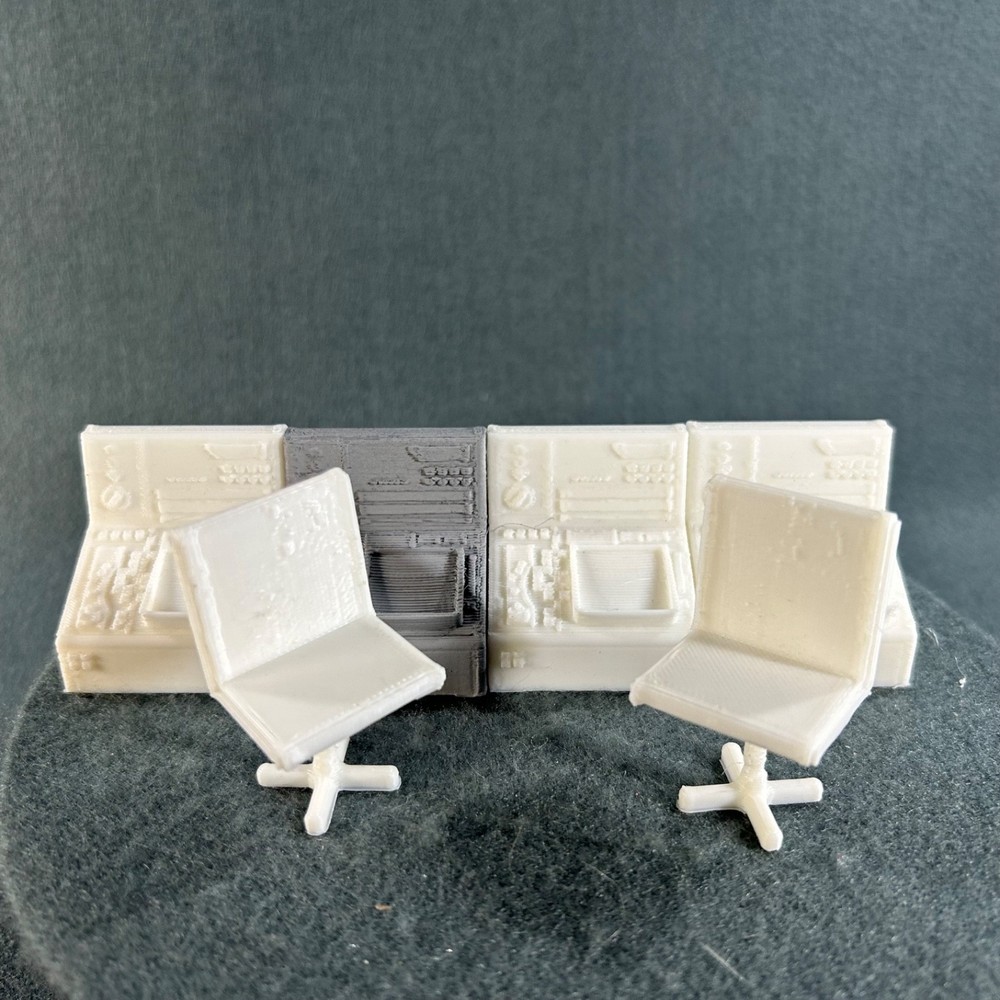 Sci Fi Control Room Computer Desk Chair Action Figure Accessory Lot