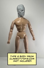 Top Cop Man Action Figure Head 1:9 or 1:6 Mego