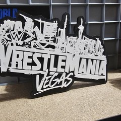WWE Mattel WrestleMania 42 Vegas Large Logo Accessory