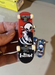 Vintage Tech Deck Blind Grim Reaper Ronnie Creager Fingerboard Lot 4 Red Blue