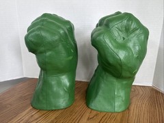 ✨MARVEL INCREDIBLE HULK FOAM SMASH FIST HANDS GLOVES 03 UNIVERSAL WORKING SOUND