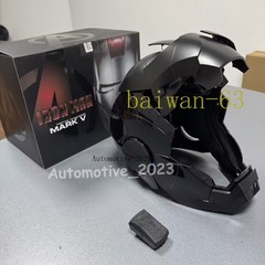 US STOCK Iron Man 1:1 Matte Black MK5 Helmet Deformable Voice Control Wearable
