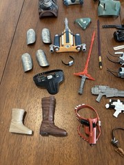 1/6 12” Inch Lot Vader Boba Fett Lightsaber Blaster Armor Star Wars Figure Parts