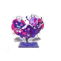 8CM Hazbin Hotel Alastor Husk Acrylic Stand Figure Desktop Display Anime Toy