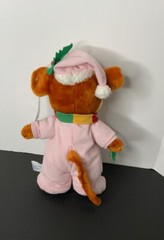 Vintage 1986 An American Tail Rare Yasha Mouse Baby Plush Christmas Pajamas 12″