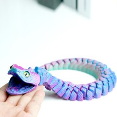 3D Printed Big Headed Snake Model,Articulated Animals Figure,Toys Home Decor